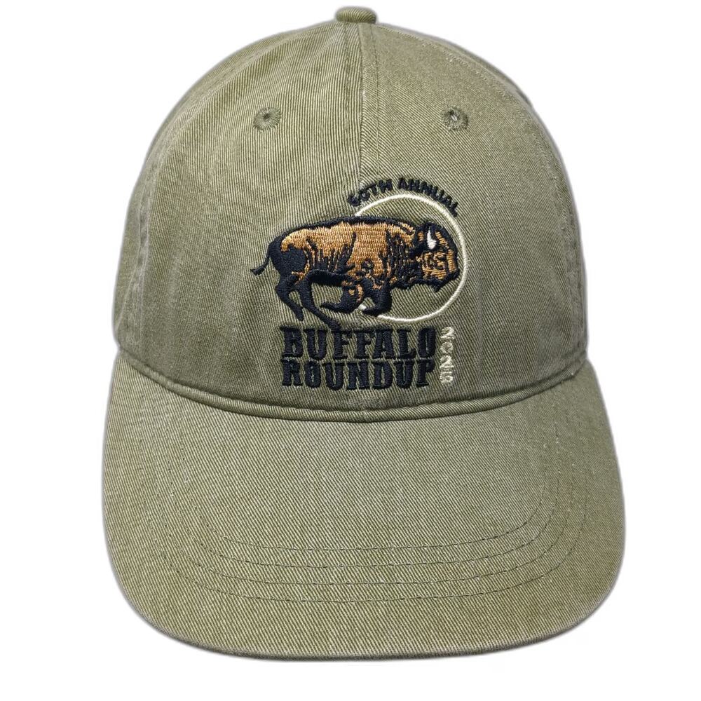 ACE USA Baseball Cap Green One Size Buffalo Roundup 2020 Custer State Park Hat
